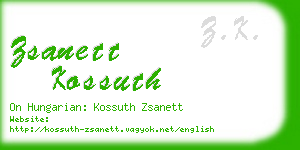 zsanett kossuth business card